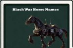 black war horse names